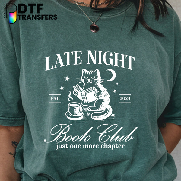 LATE NIGHT BOOK CLUB – Teacher DTF Transfer