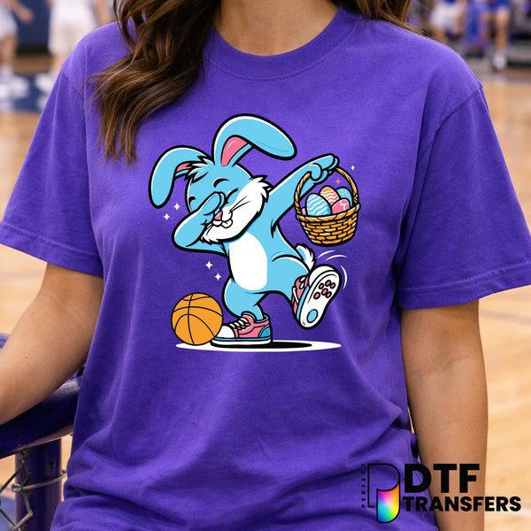 Dabbing Bunny Basketball – DTF Transfer