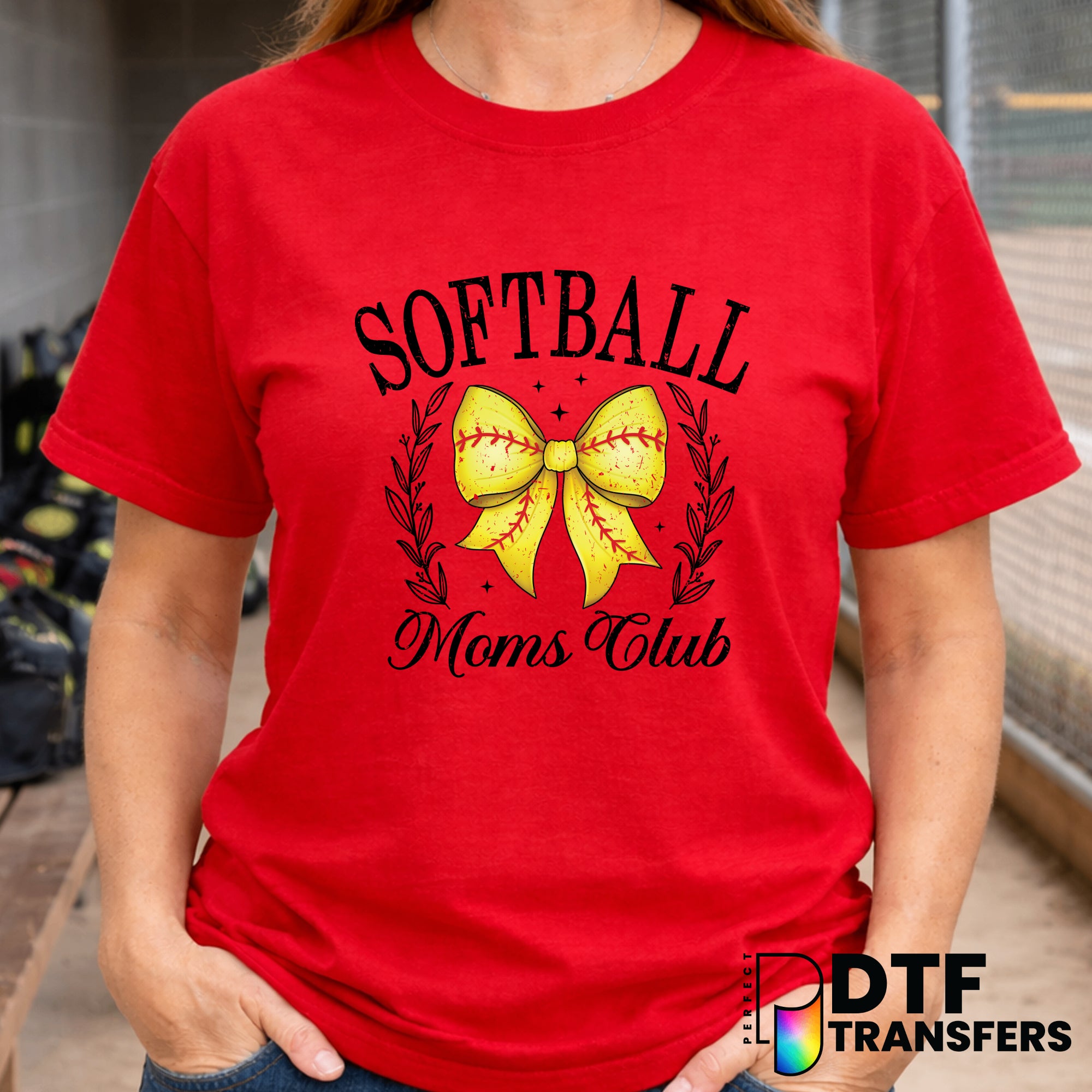 SOFTBALL MOMS CLUB – Softball DTF Transfer