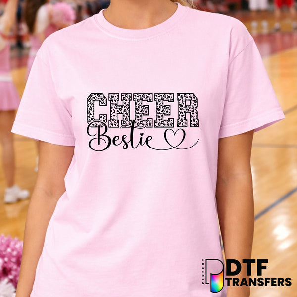 Cheer Bestie Varsity Leopard Heart – Cheerleading DTF Transfer