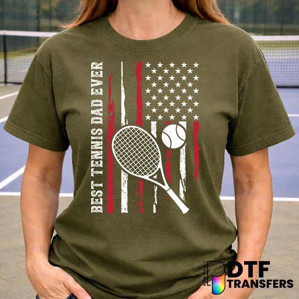 Best Tennis Dad Ever – Tennis DTF Transfer