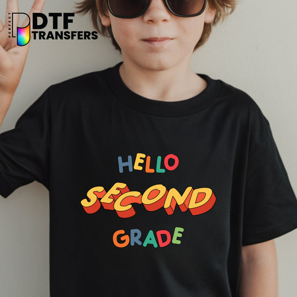 Hello Second Grade Welcome Back to School – Teacher DTF Transfer