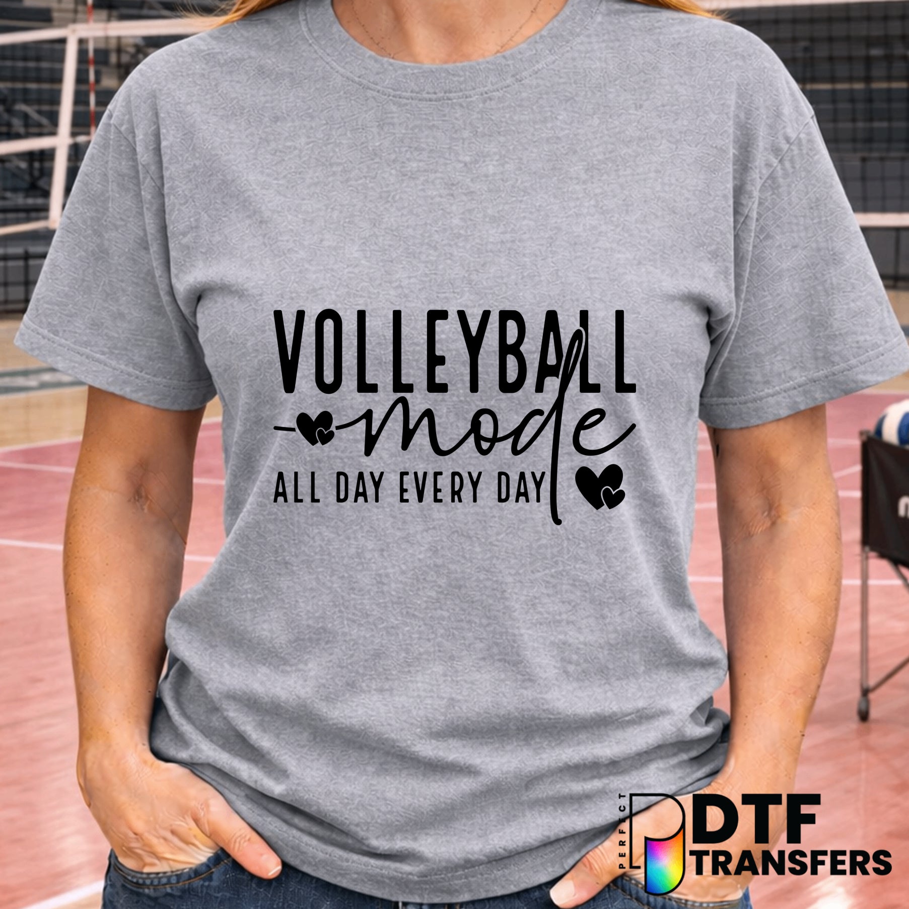 Volleyball Mode All Day Every Day – Volleyball DTF Transfer