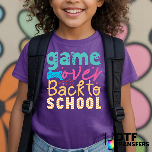 Game Over Back to School – Teacher DTF Transfer
