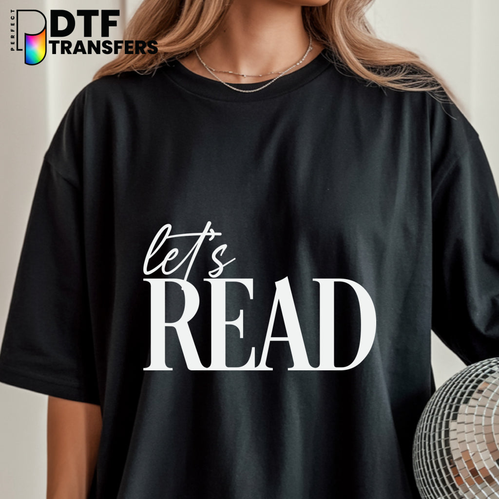 Let's Read Books & Apple – Teacher DTF Transfer