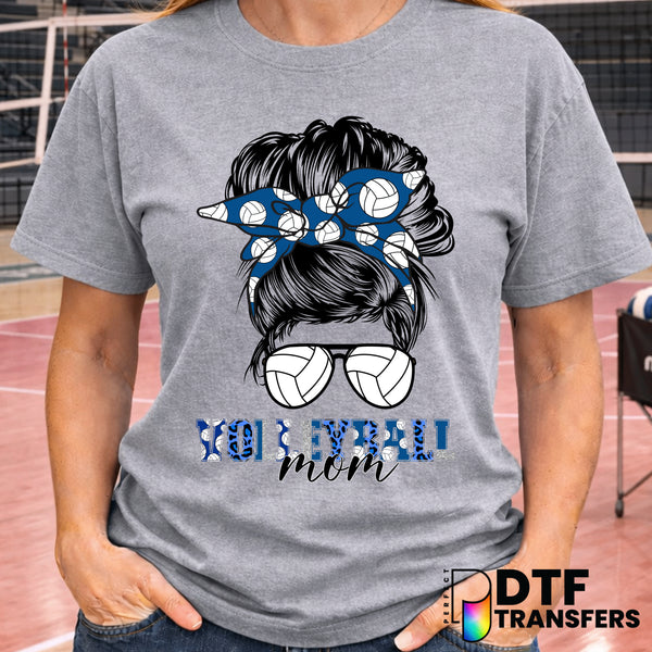 Volleyball Mom Hot Mess Messy Bun – Volleyball DTF Transfer