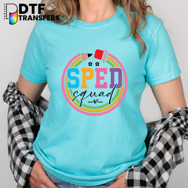 SPED SQUAD Colorful Pencil – Special Education DTF Transfer