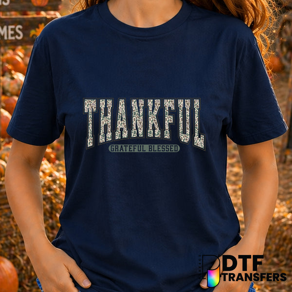 Grateful Thankful – Thanksgiving DTF Transfer