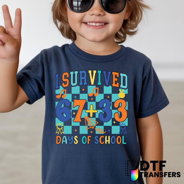 I SURVIVED 100 DAYS OF SCHOOL – Teacher DTF Transfer