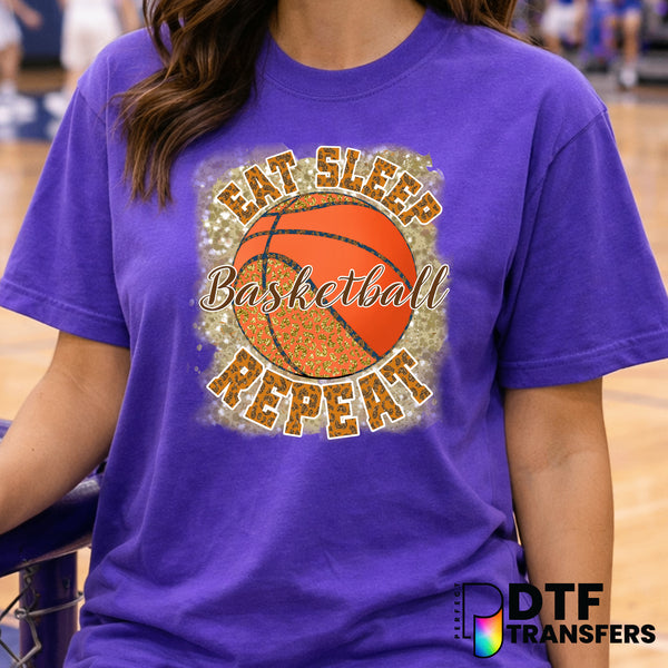 Eat Sleep Basketball Repeat – Basketball DTF Transfer