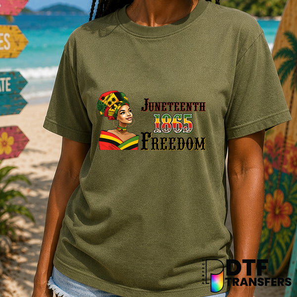 Juneteenth 1865 Freedom Black Queen – Black History Month DTF Transfer