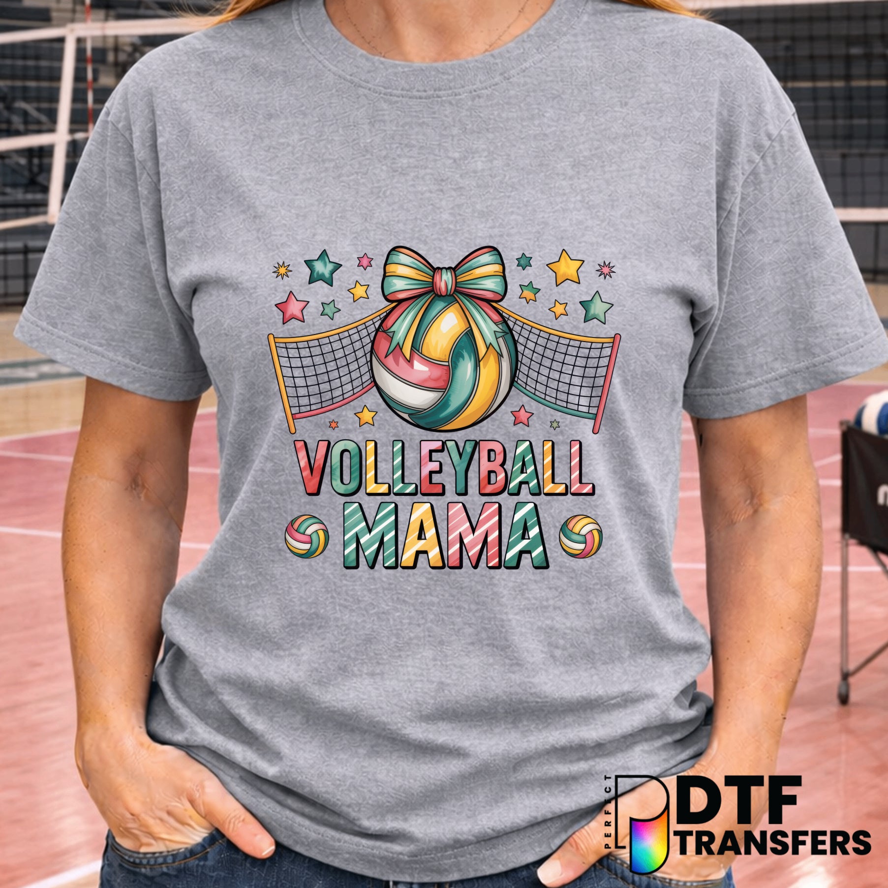 Retro Volleyball Mom – Volleyball DTF Transfer