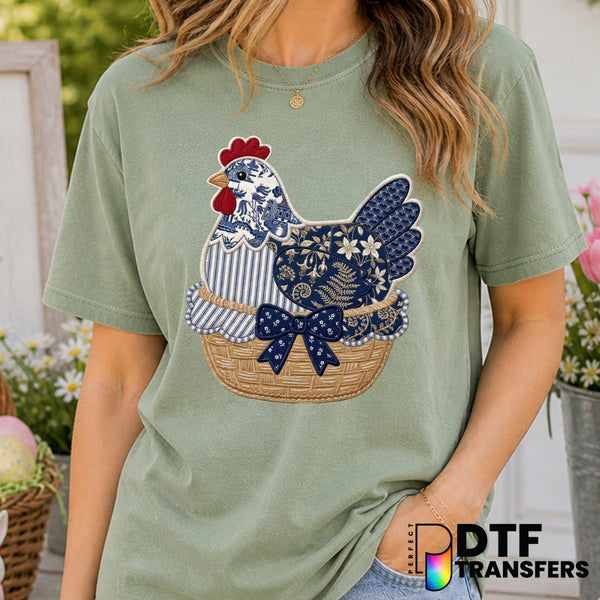 Cottagecore Chicken – Easter DTF Transfer