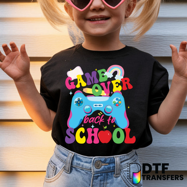 GAME OVER Welcome Back To School – Teacher DTF Transfer