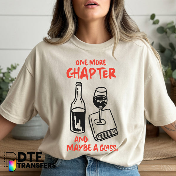 One More Chapter and One More Glass – Teacher DTF Transfer