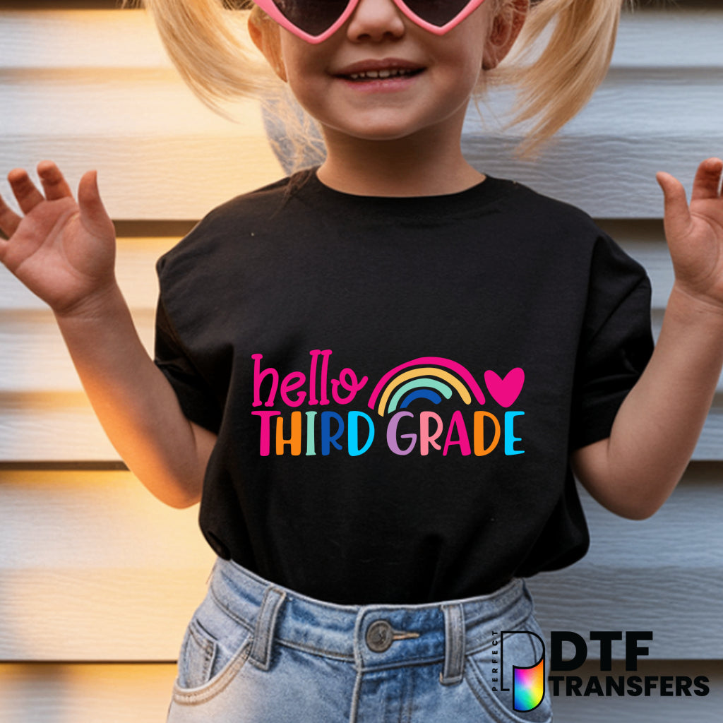 Hello Third Grade – Teacher DTF Transfer