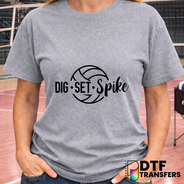 DIG SET SPIKE – Volleyball DTF Transfer
