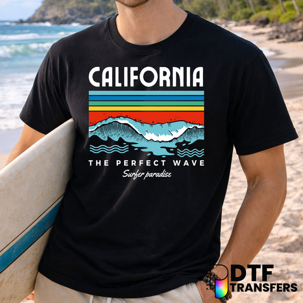 California The Perfect Wave Surfing – DTF Transfer
