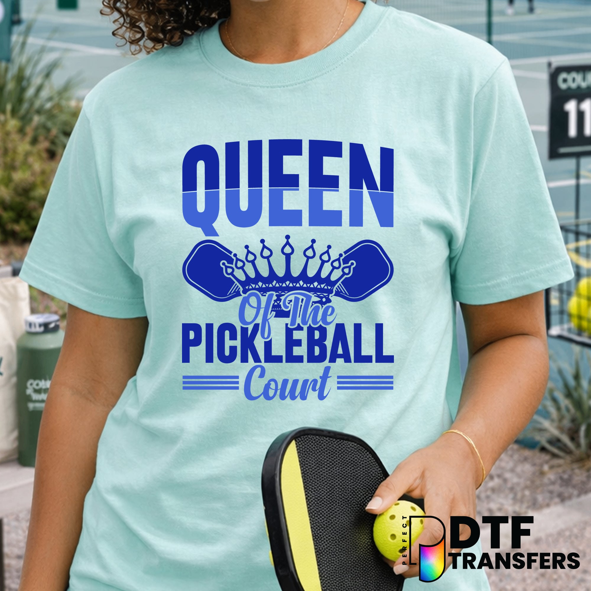 Queen of the Pickleball Court – Pickleball DTF Transfer