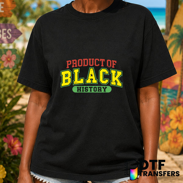 Product of Black History – Black History Month DTF Transfer