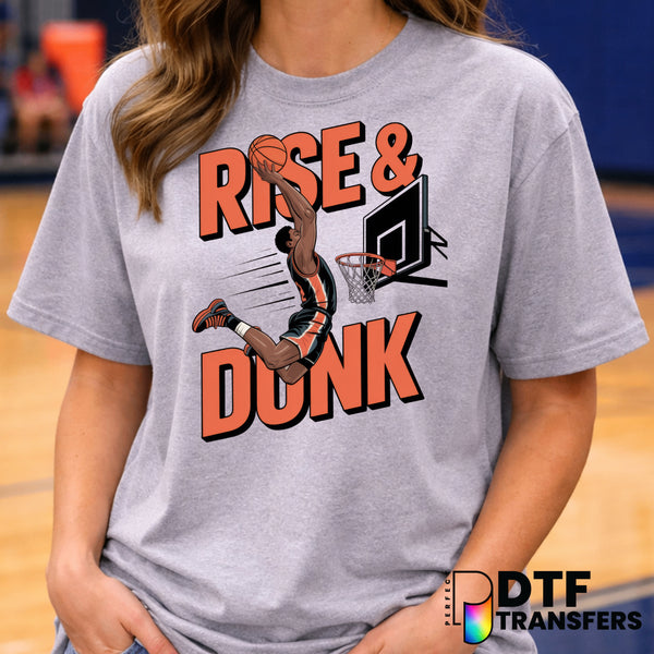 Rise and Dunk – Basketball DTF Transfer