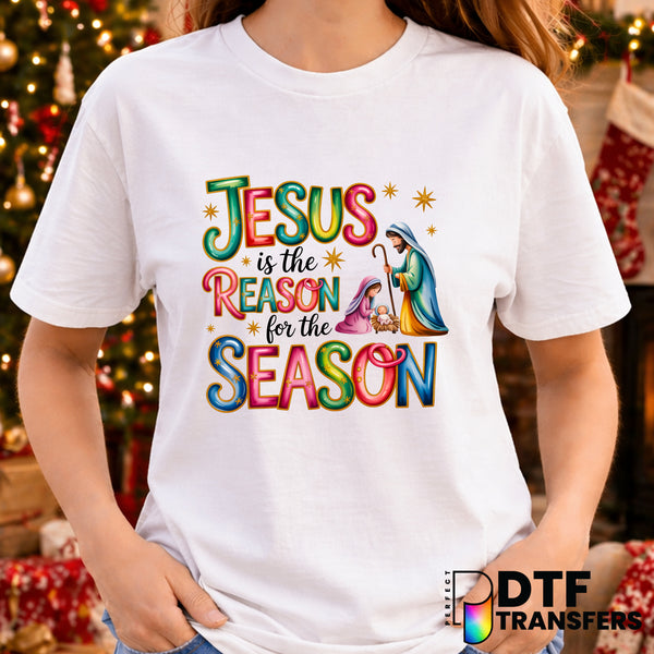 Jesus is the Reason for the Season – Christmas DTF Transfer