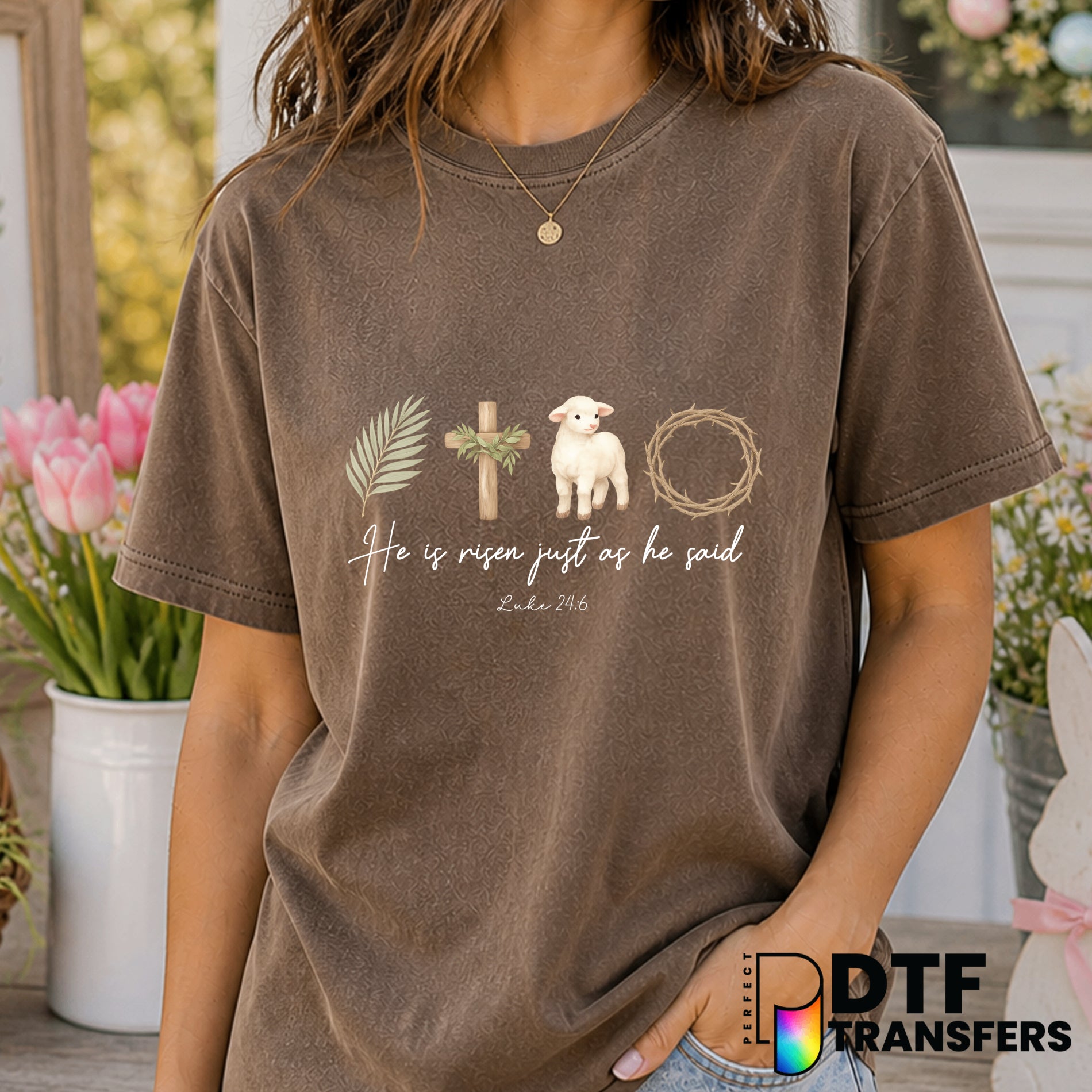 He is Risen – Easter DTF Transfer