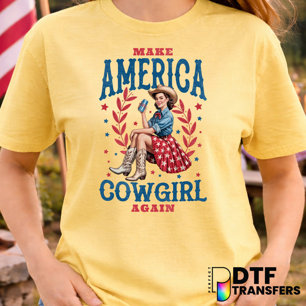 Make America Cowgirl Again – Fourth of July DTF Transfer
