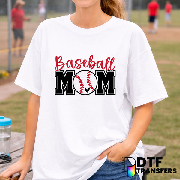 Baseball Mom Script – Baseball DTF Transfer