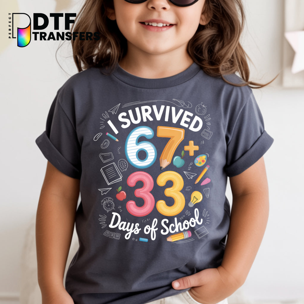I Survived 100 Days of School – Teacher DTF Transfer