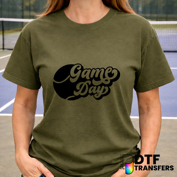 Game Day Retro Script Tennis – DTF Transfer