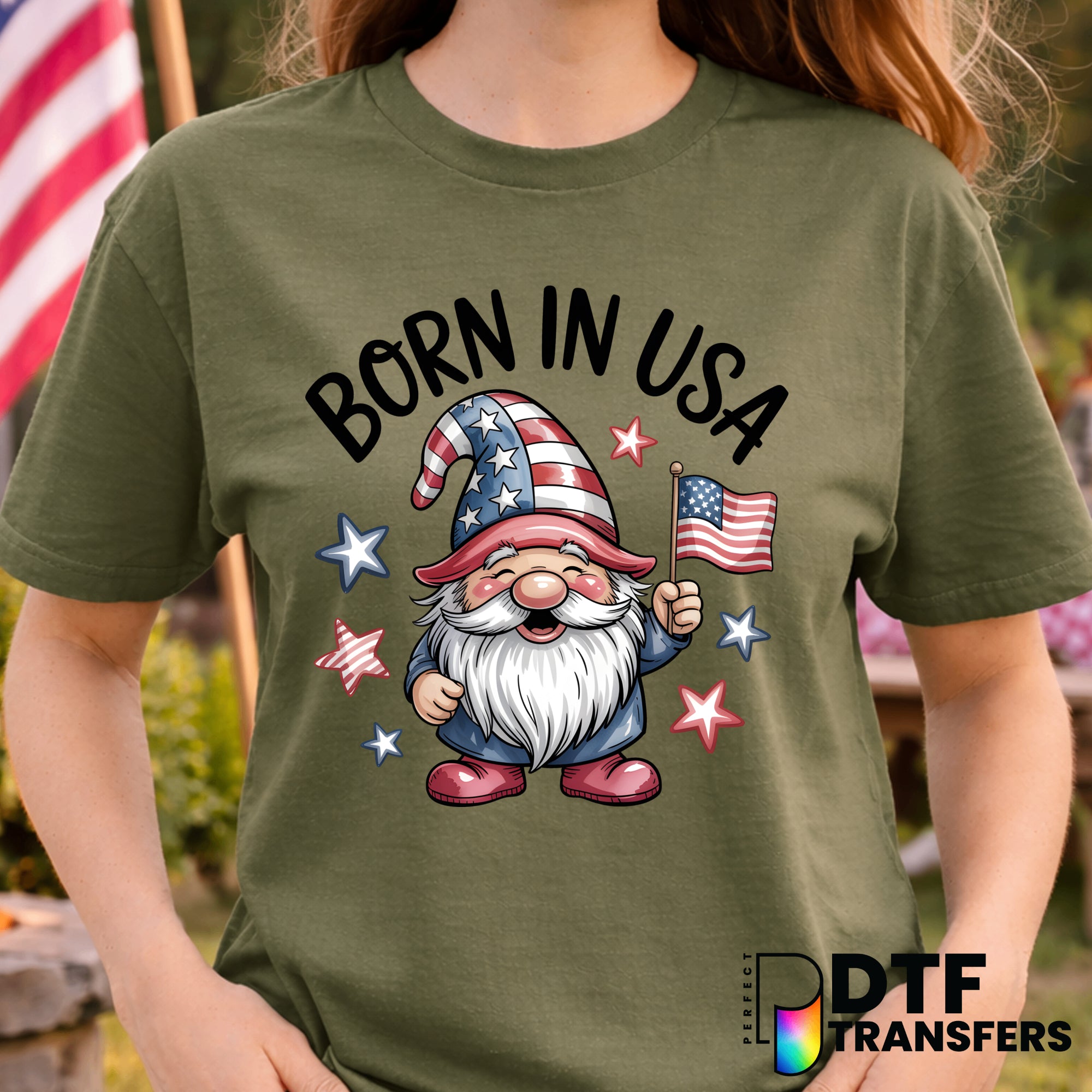 Born in the USA – Fourth of July DTF Transfer