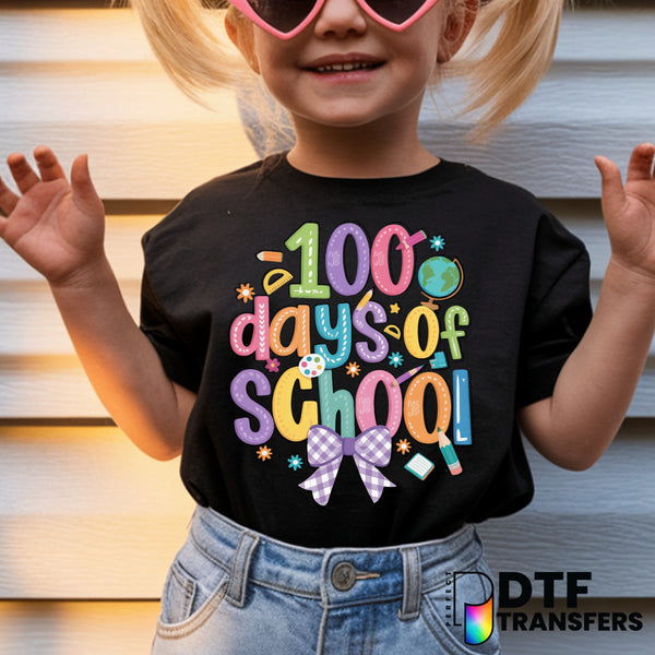 100 DAYS SMARTER – 100 Days of School Teacher DTF Transfer