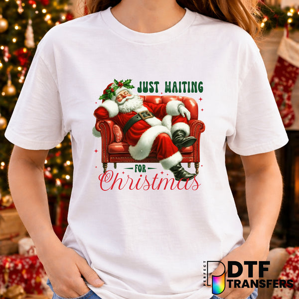 Just Waiting for Christmas – Christmas DTF Transfer
