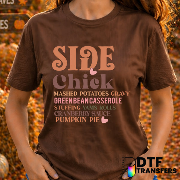 Side Chick Thanksgiving Sides – Thanksgiving DTF Transfer