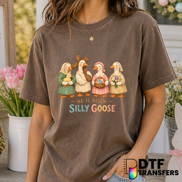 He Is Risen Silly Goose – Easter DTF Transfer