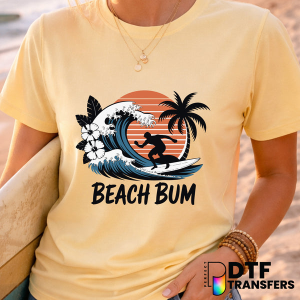 BEACH BUM SURFING SUMMER VINTAGE – Surfing DTF Transfer