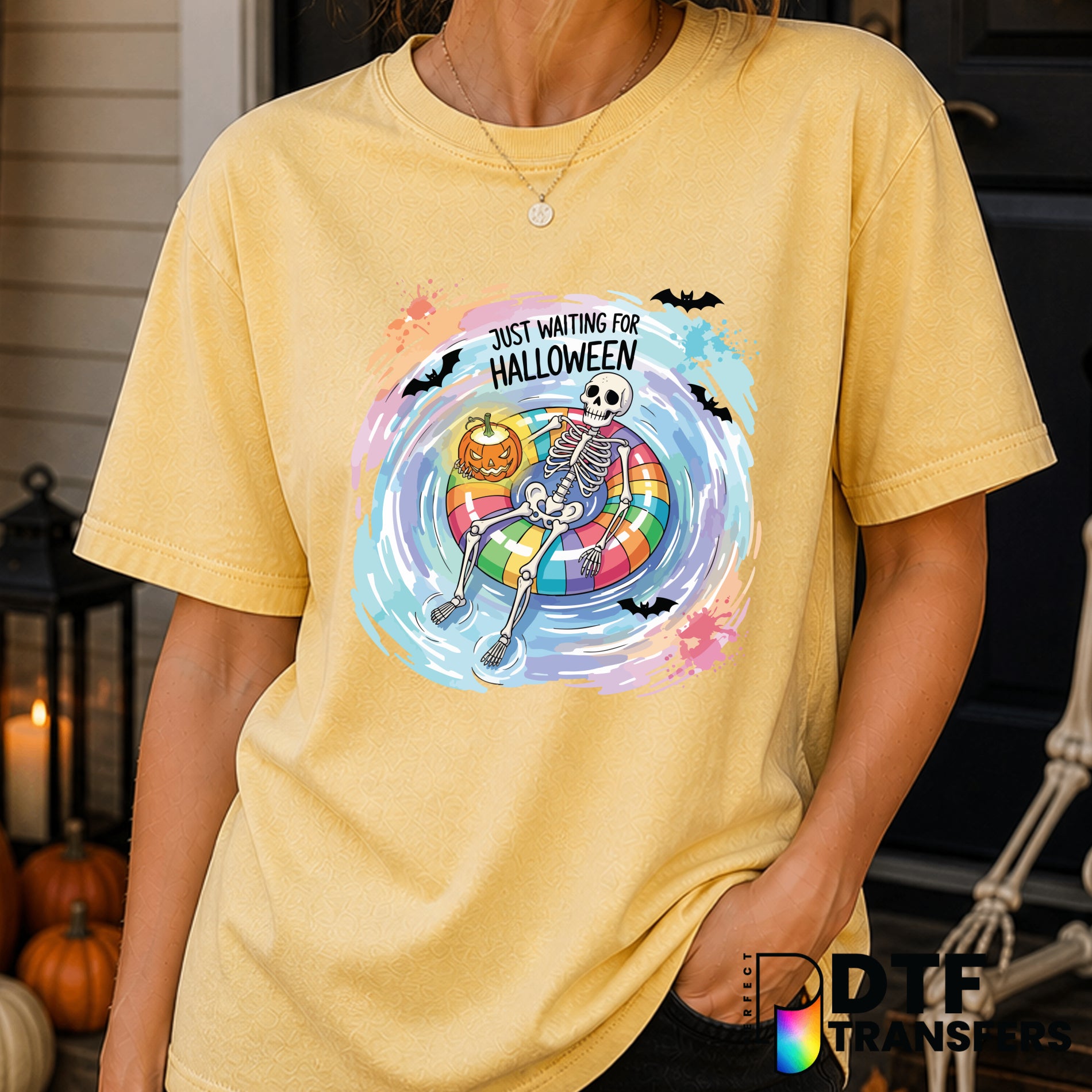 Just Waiting For Halloween – Halloween DTF Transfer