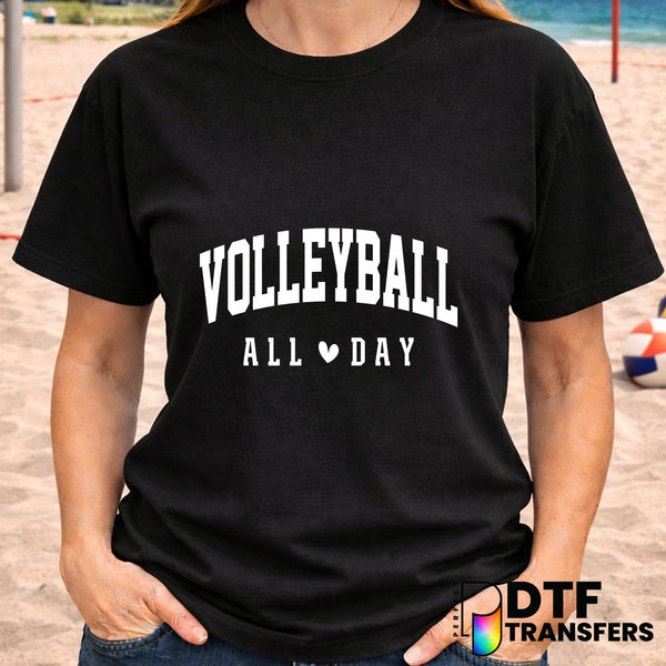 Volleyball All Day – Volleyball DTF Transfer