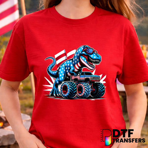 T-RED Monster Truck – Fourth of July DTF Transfer