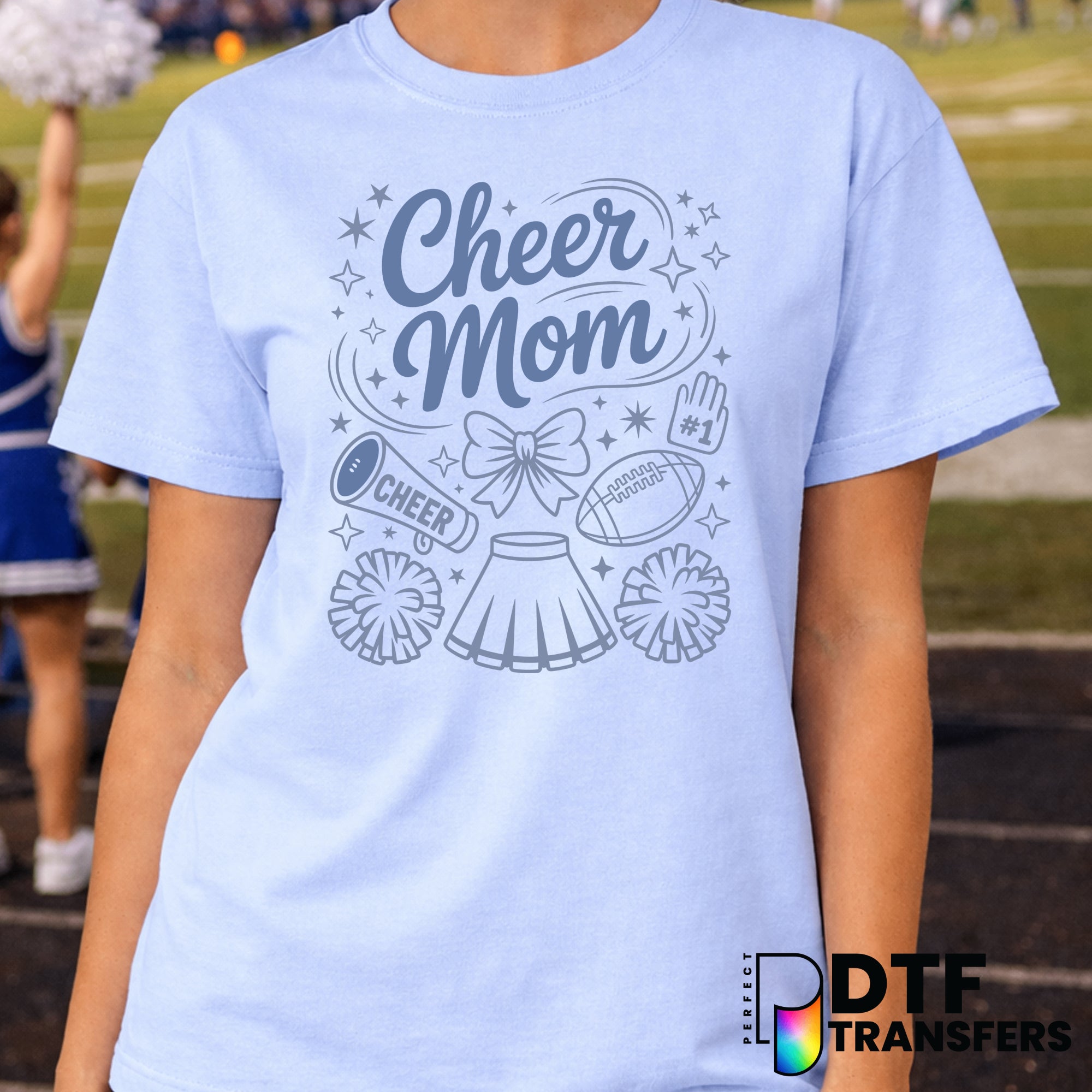 Preppy Cheer Mom Coquette – Cheerleading DTF Transfer