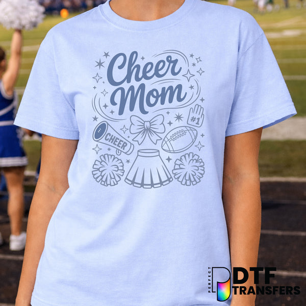 Preppy Cheer Mom Coquette – Cheerleading DTF Transfer