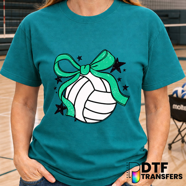 Cute Volleyball Coquette Bow – Volleyball DTF Transfer