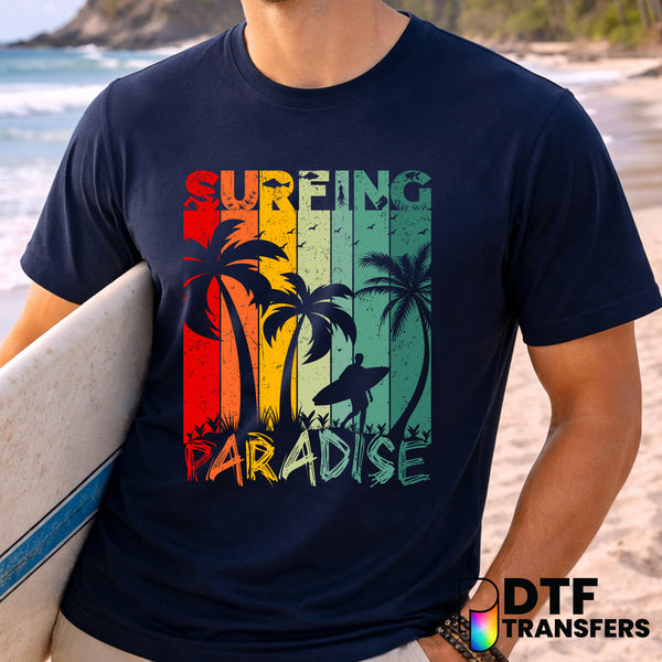 Surfing Paradise Retro Van – Surfing DTF Transfer