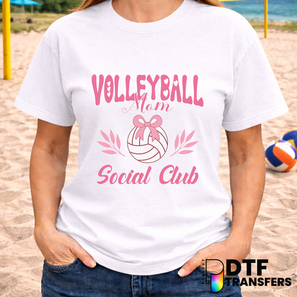 Volleyball Mom Social Club – Volleyball DTF Transfer