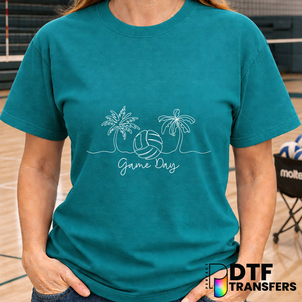Game Day Palm Tree Volleyball – DTF Transfer