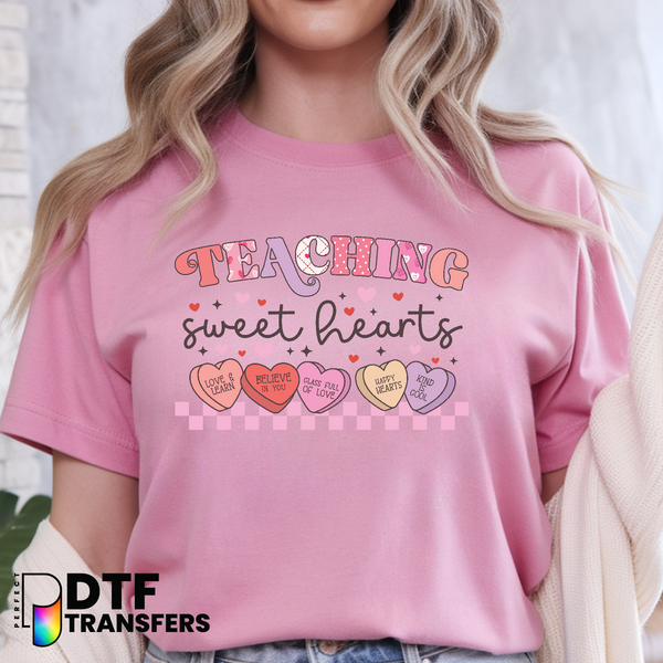 Teaching Sweethearts Candy Hearts – Teacher DTF Transfer