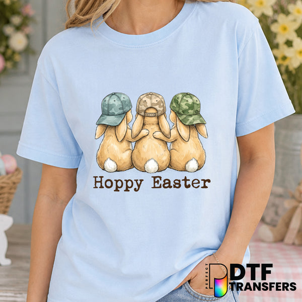 Hoppy Easter Camo Bunny – Easter DTF Transfer