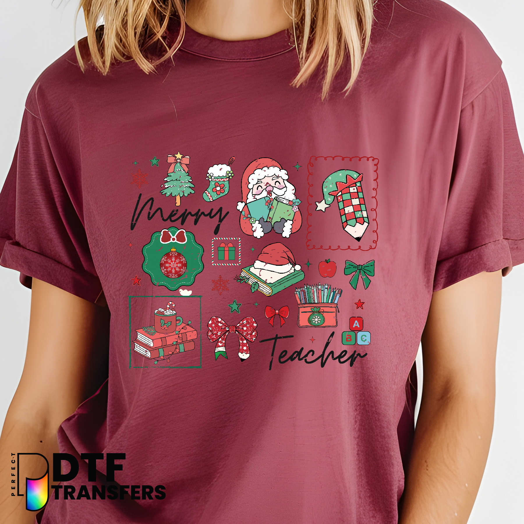 Merry Teacher – Teacher DTF Transfer