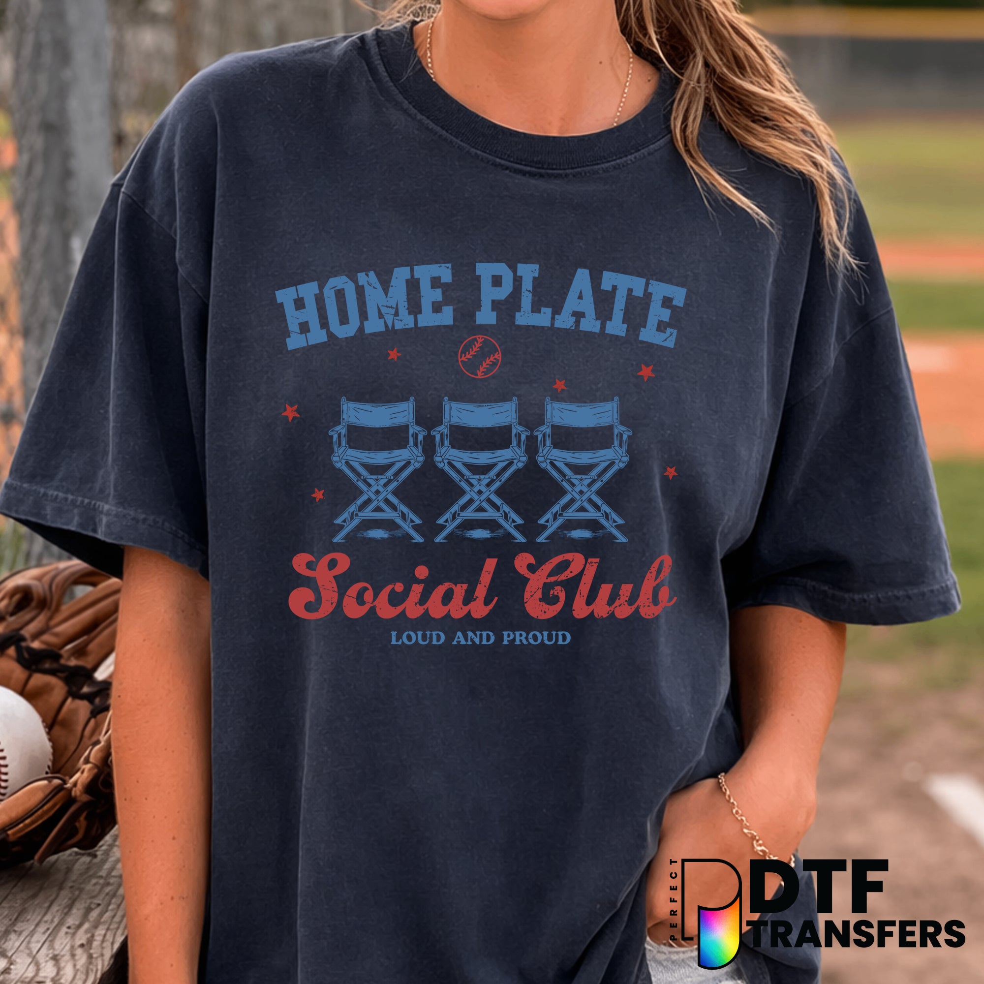 HOME PLATE SOCIAL CLUB LOUD AND PROUD – Baseball DTF Transfer